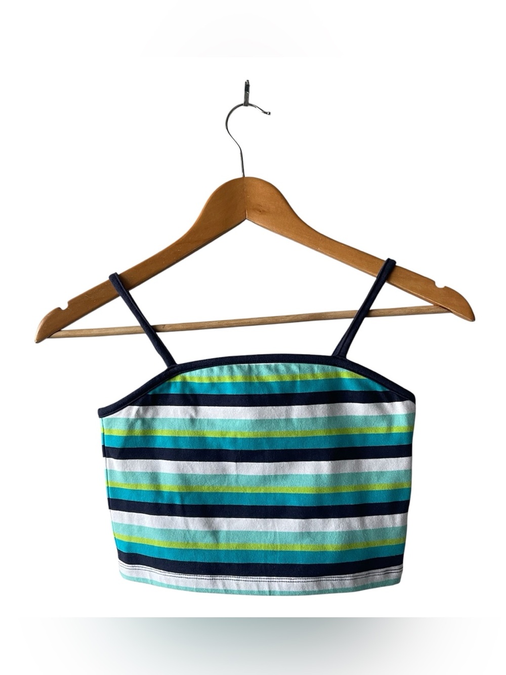 Limited Too Girls Vintage Y2K Cropped Spaghetti Strap Stripe Tank S/10 NWT